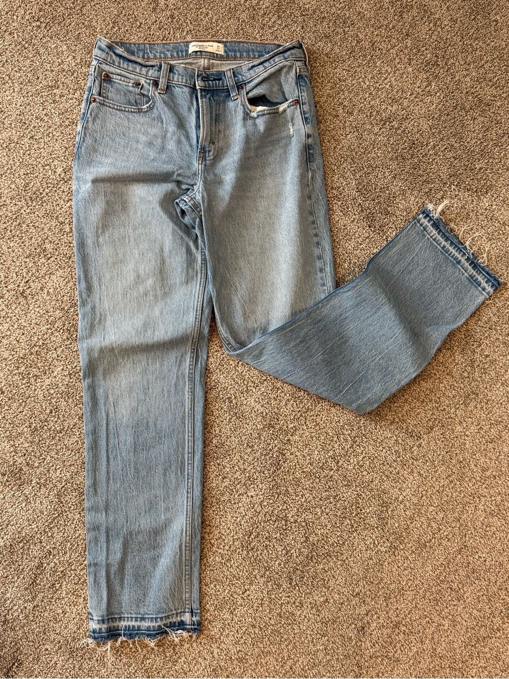 Abercrombie & Fitch Light Wash Straight-Leg Jeans